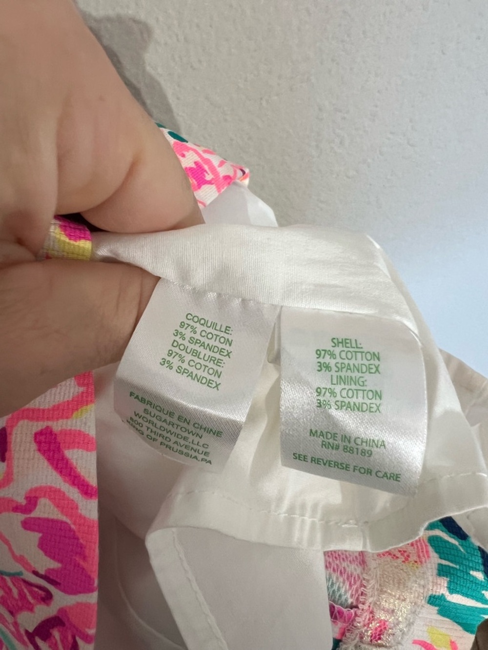 Lilly Pulitzer Mila Stretch Shift dress Via Flora pink green tropical floral 6 - Picture 12 of 12